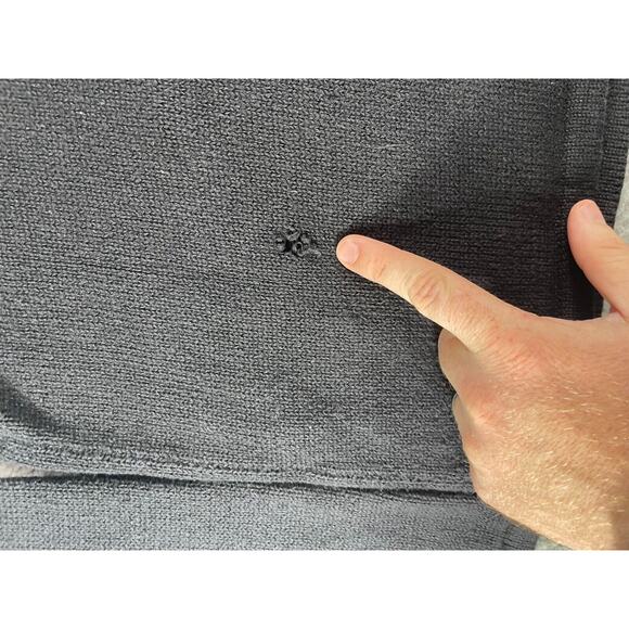 Carly St Claire Sweater Womens Small Christmas Black Vintage Snow Full Zip Ugly - Picture 9 of 10